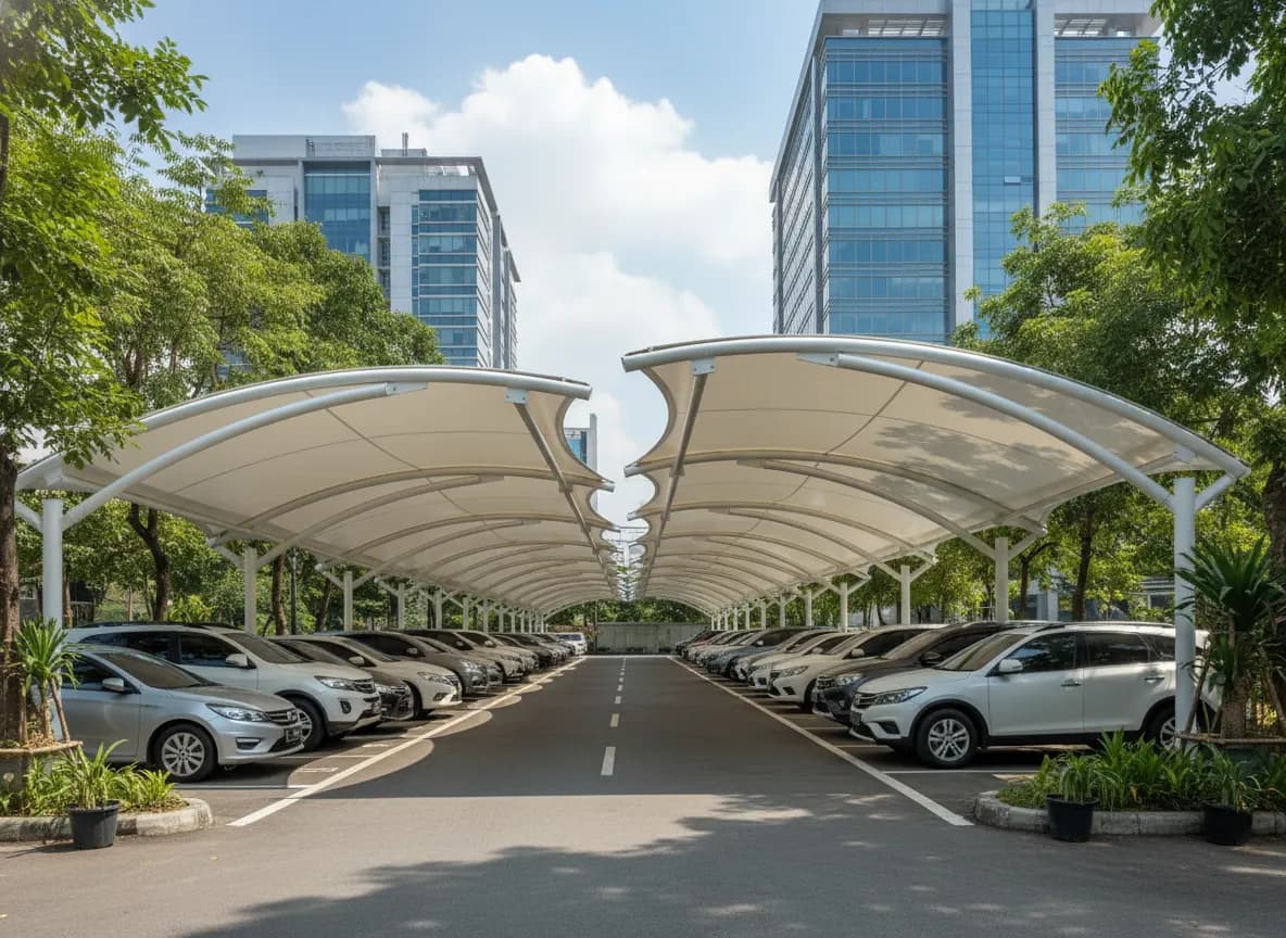 Proyek Tenda Membrane Canopy Membrane Parkir