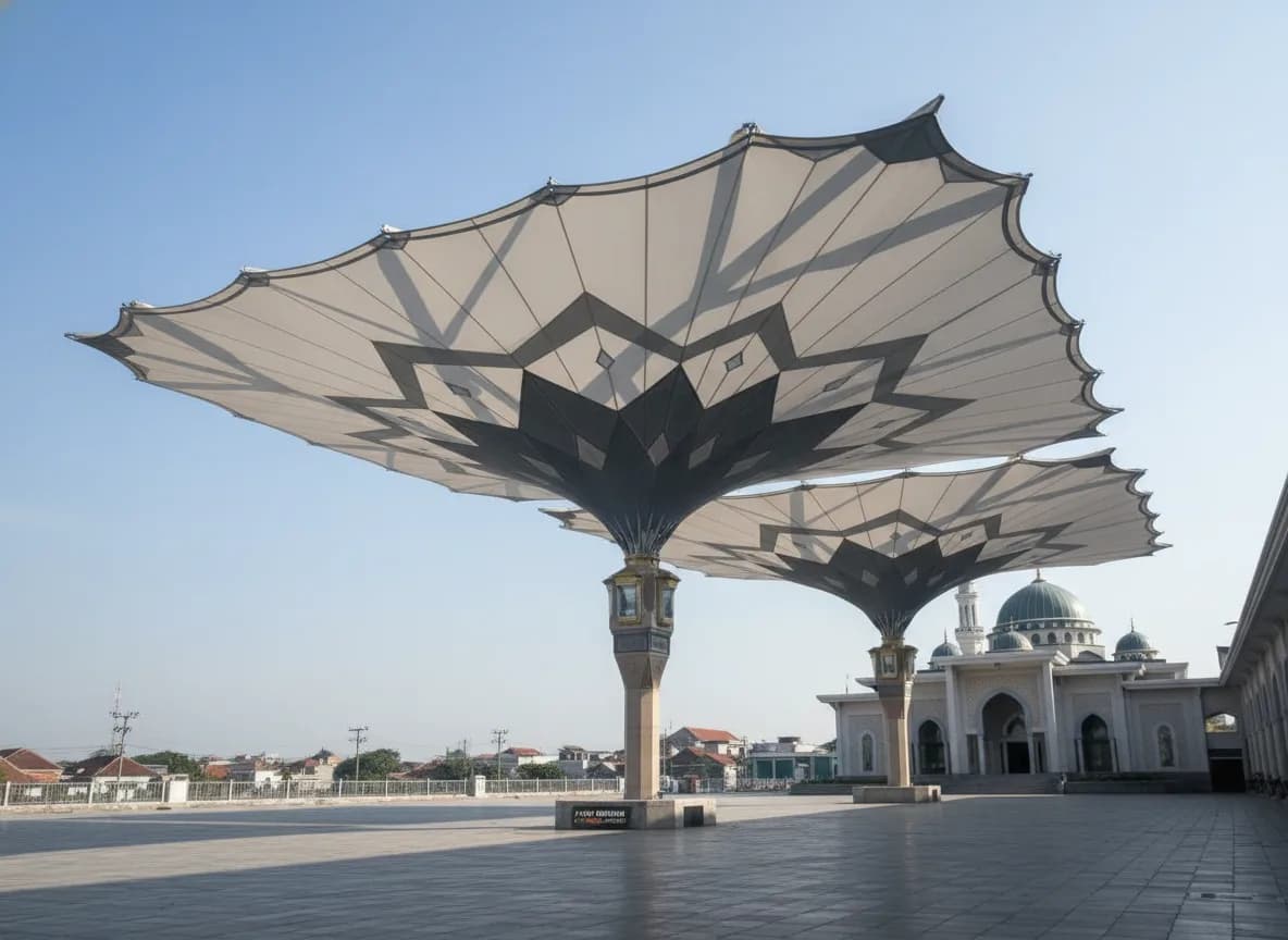 Proyek Tenda Membrane Payung Membrane Masjid