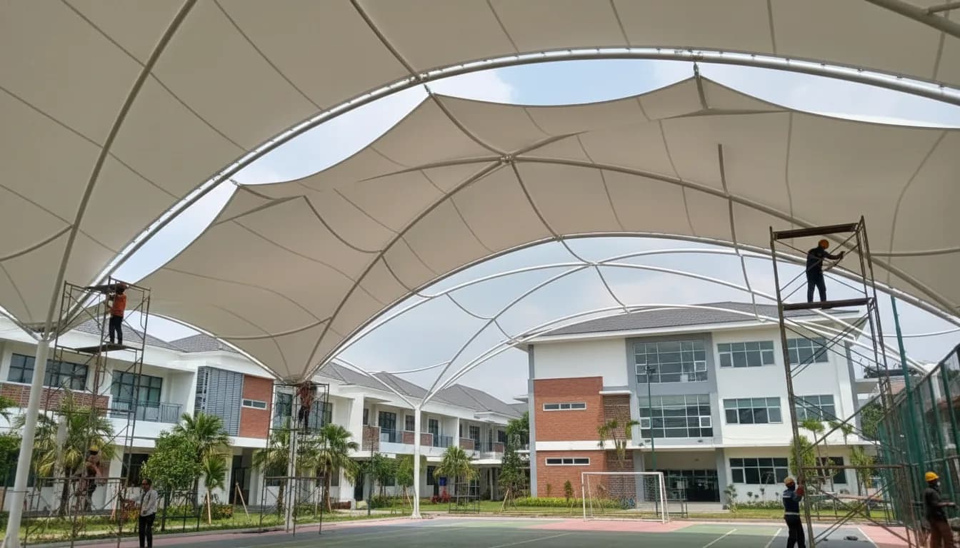 Pemasangan atap Membrane