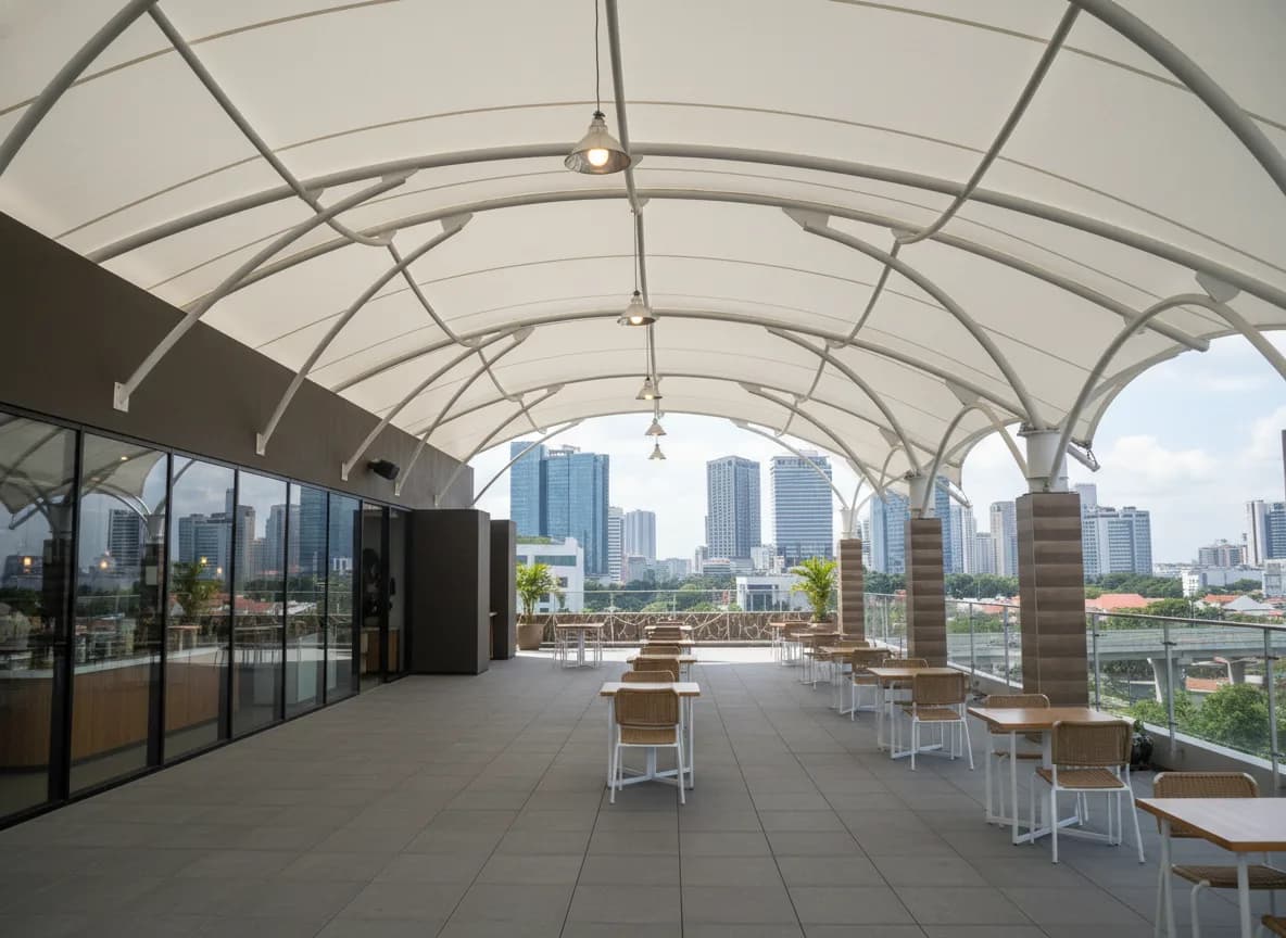 Proyek Tenda Membrane Tenda Membrane cafe