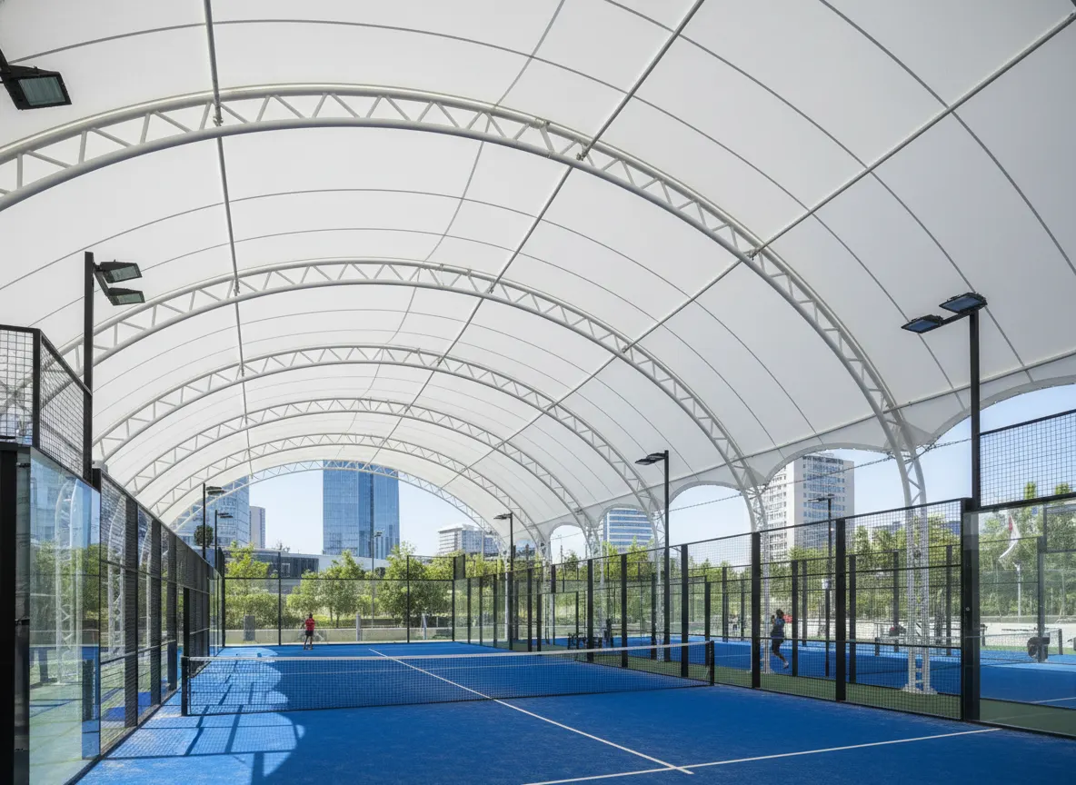Proyek Tenda Membrane Tenda Membrane Lapangan Padel